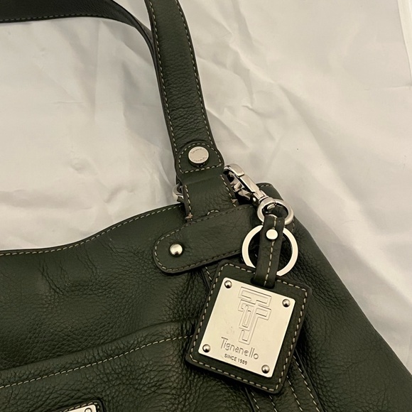 Tignanello Olive Green Leather Shoulder Bag - Picture 3 of 16